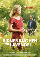 Plakat Birnenkuchen mit Lavendel
